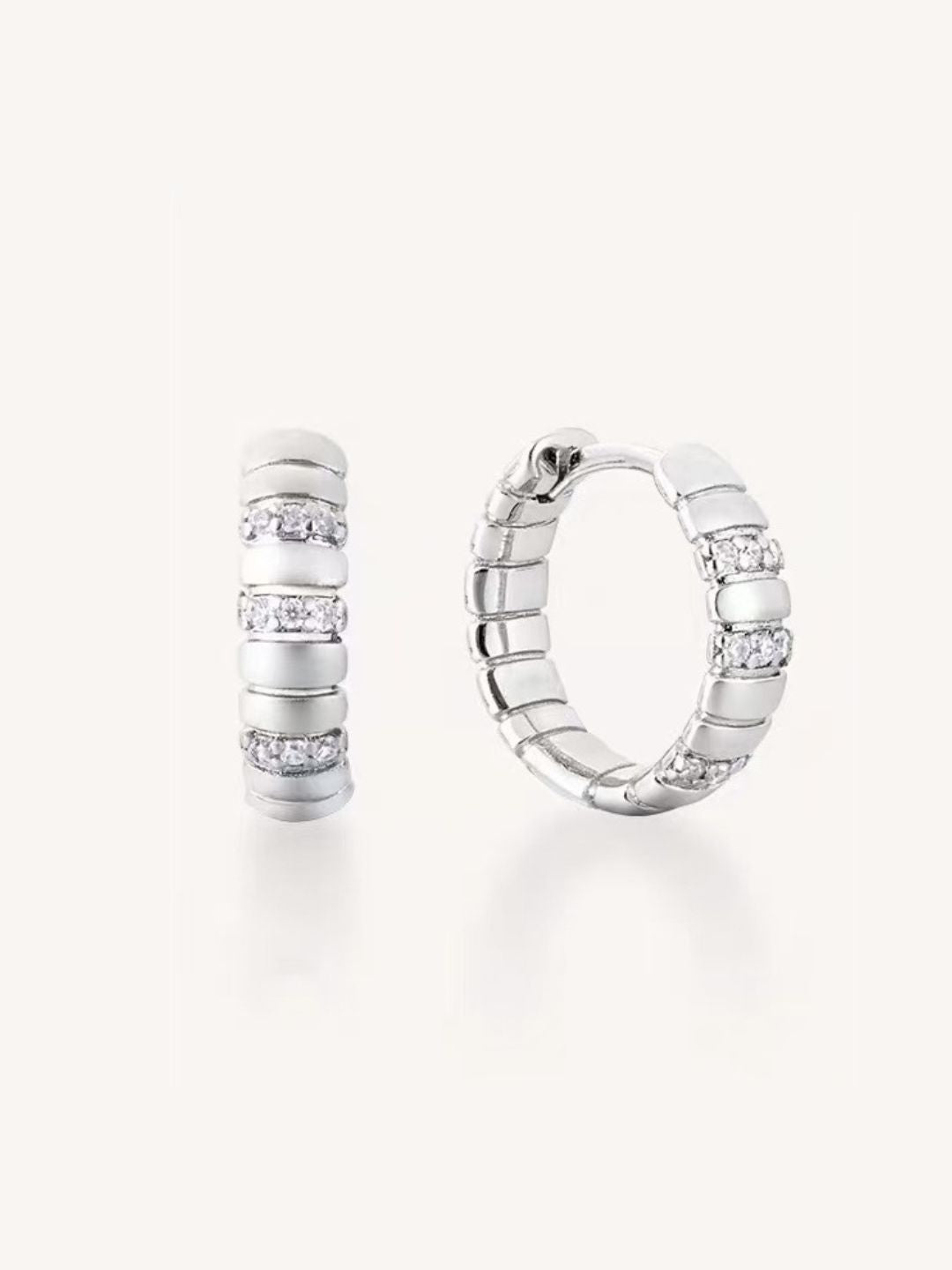 Serpentine Coil Hoop Earrings-Earrings-SoulAdorne