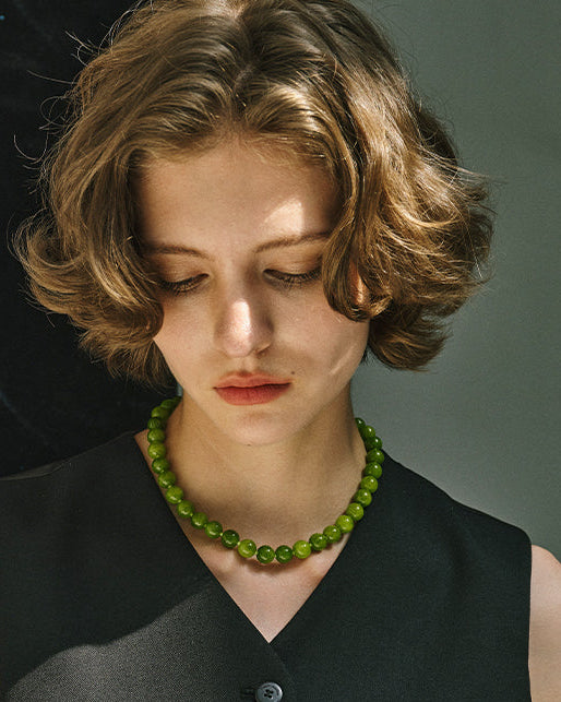 Jaded Beads Necklace-Necklaces-SoulAdorne