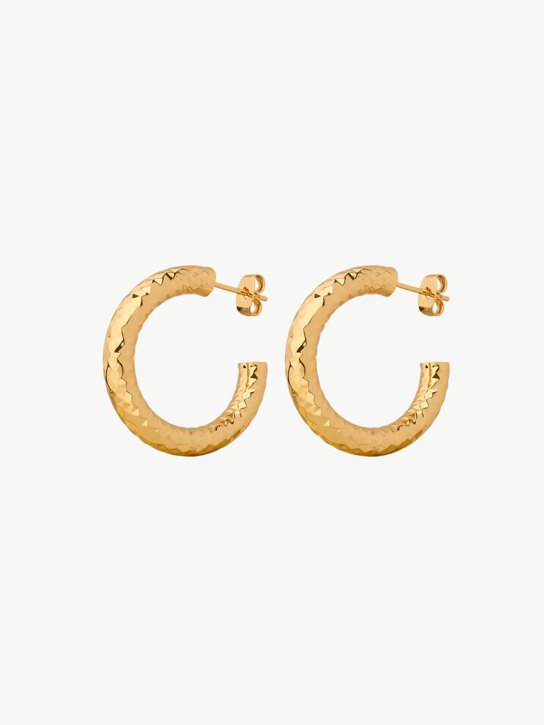 Copper C-Hoop Earrings-Earrings-SoulAdorne