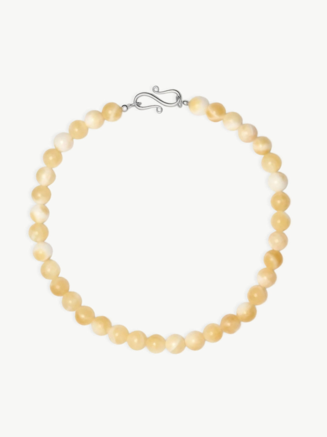 Polished Stone Bead Necklace-Necklaces-SoulAdorne
