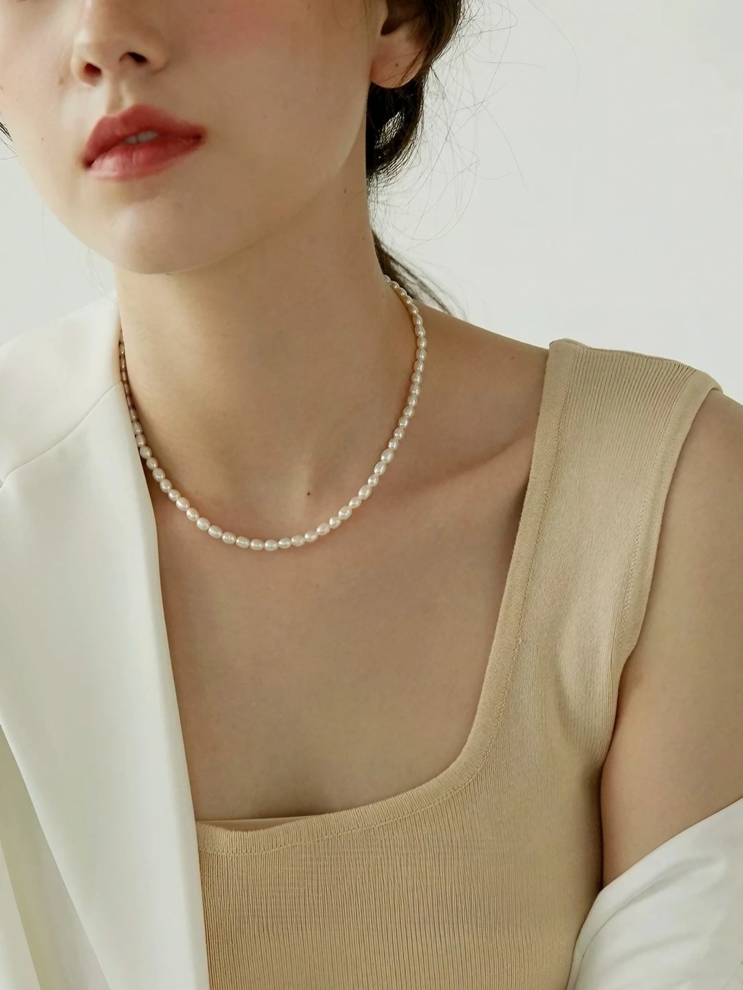 Ethereal Glow Pearl Necklace-Necklaces-SoulAdorne
