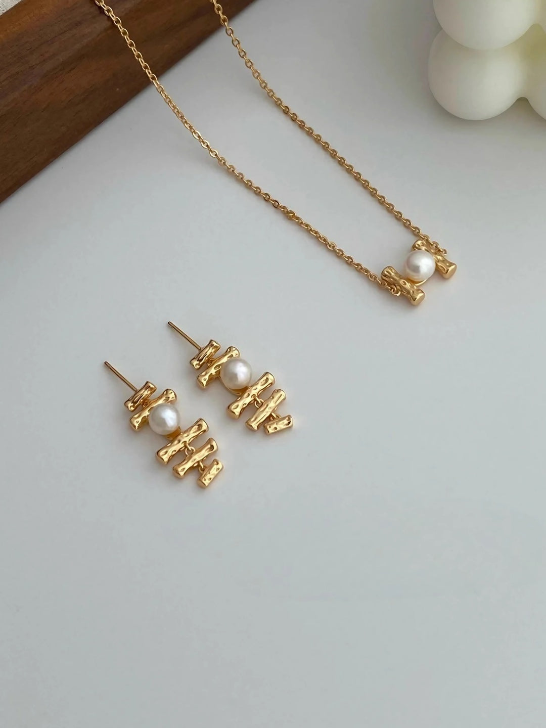 Pearl Bar Drop Earrings-Earrings-SoulAdorne