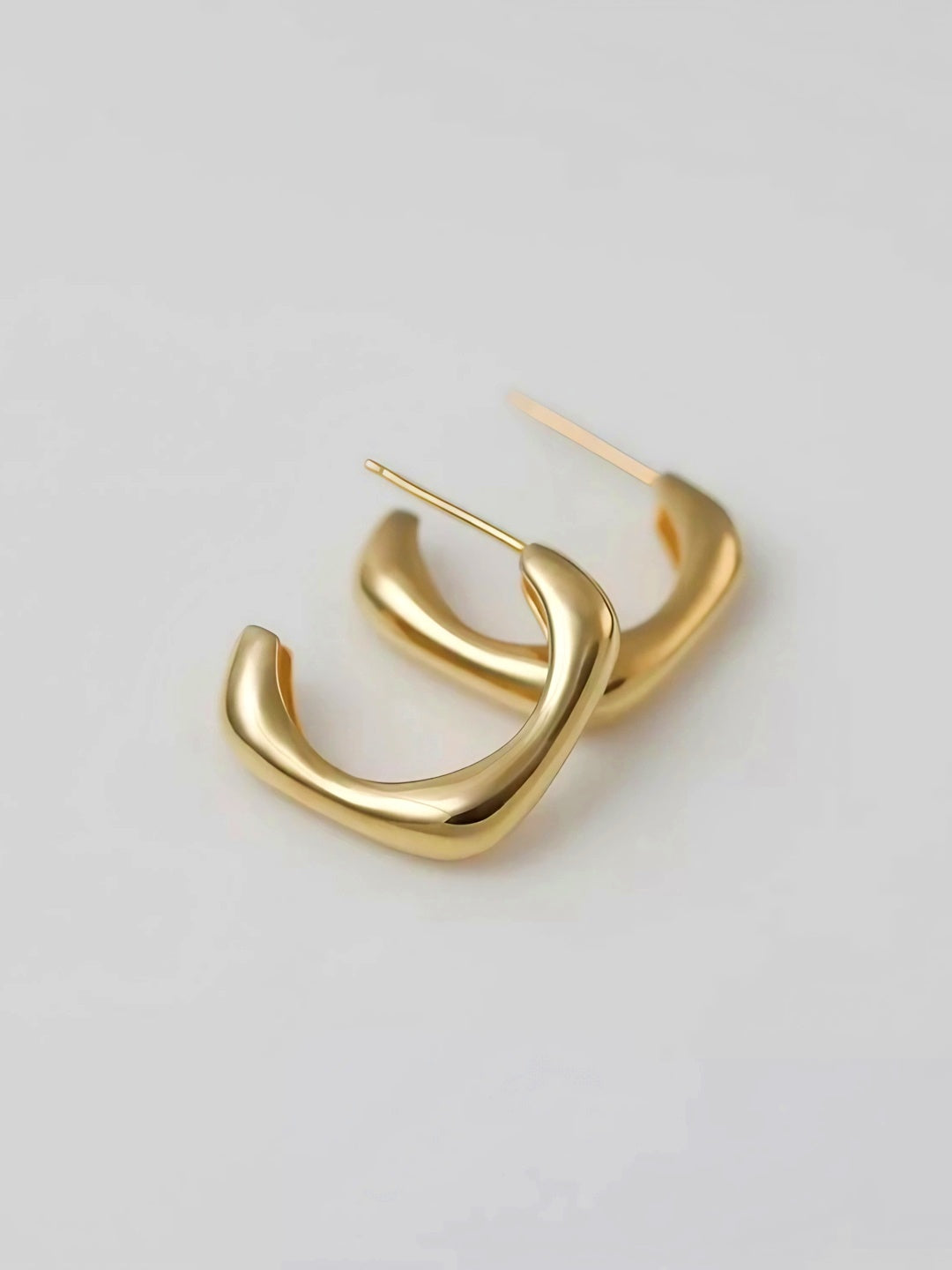 Geometric Curve Hoop Earrings-Earrings-SoulAdorne
