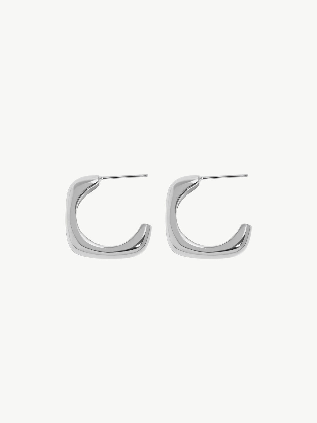 Geometric Curve Hoop Earrings-Earrings-SoulAdorne