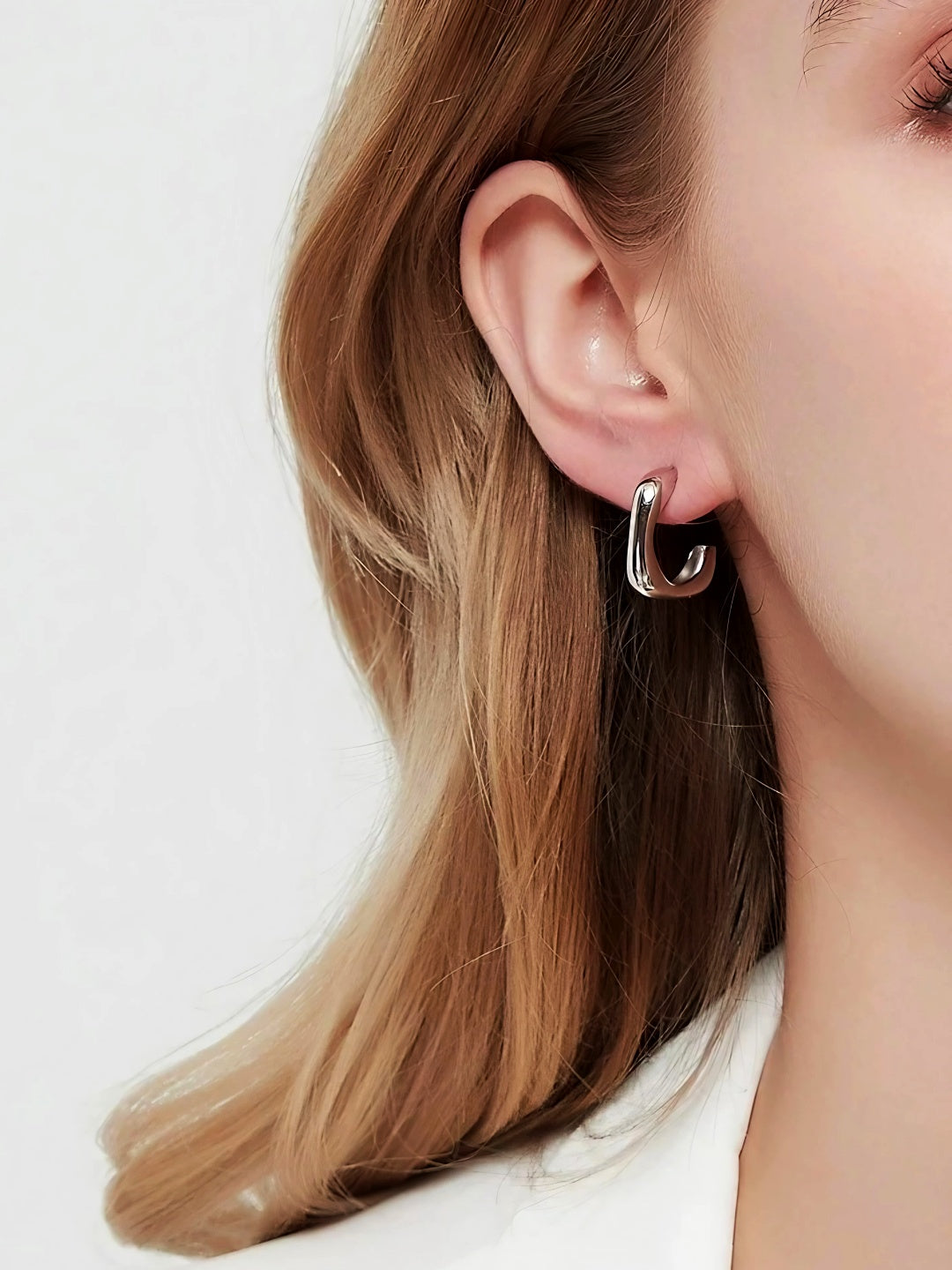 Geometric Curve Hoop Earrings-Earrings-SoulAdorne