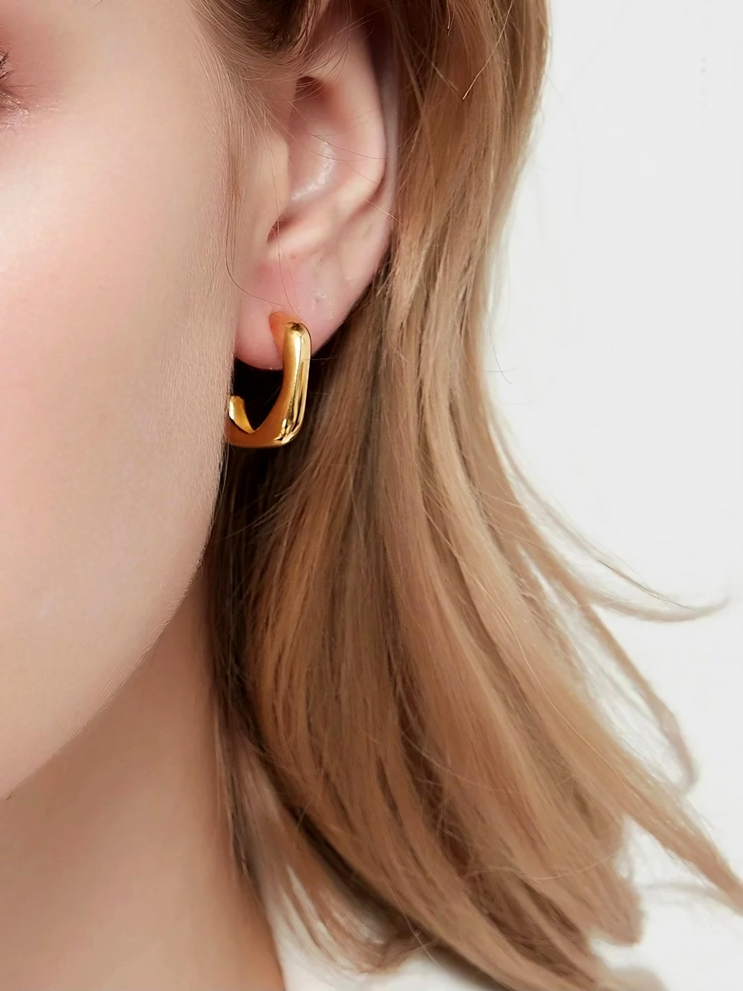 Geometric Curve Hoop Earrings-Earrings-SoulAdorne