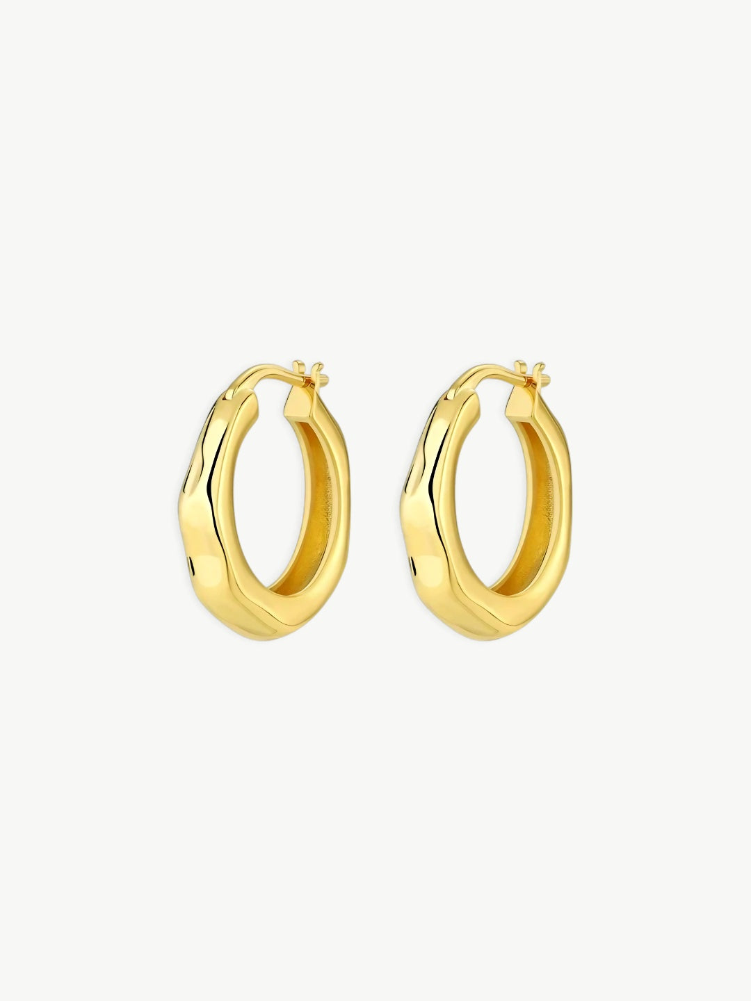 Organic Curve Hoop Earrings-Earrings-SoulAdorne