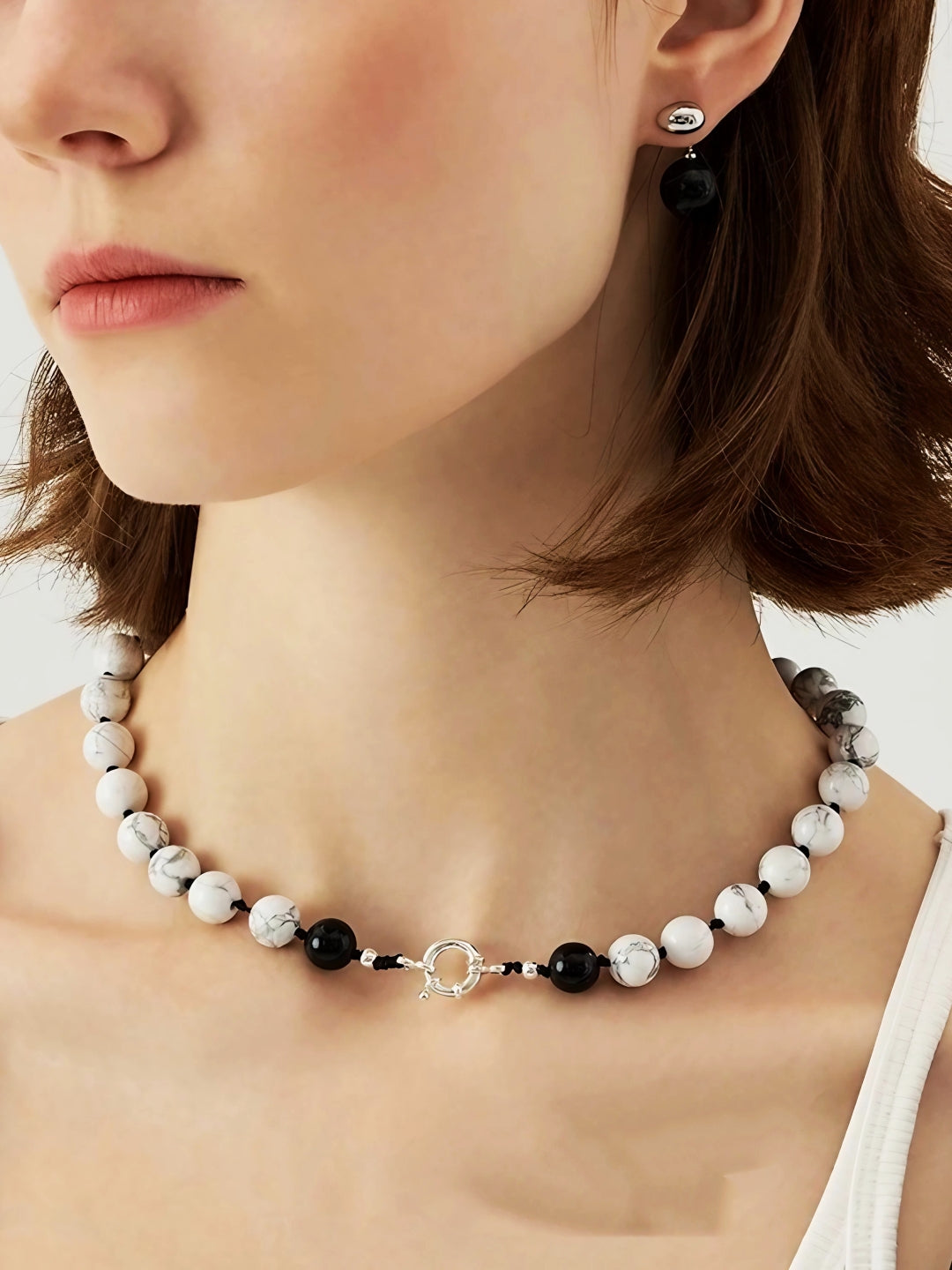 Contrast Bead Toggle Necklace-Necklaces-SoulAdorne