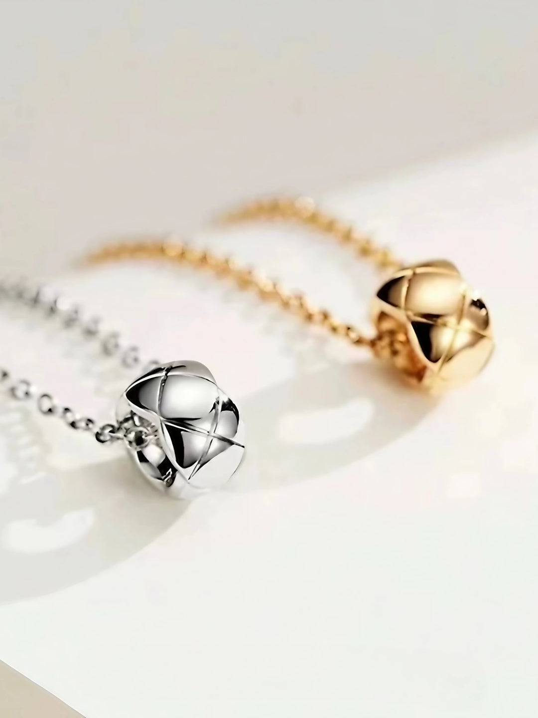 Geometric Dome Pendant Necklace-Necklaces-SoulAdorne