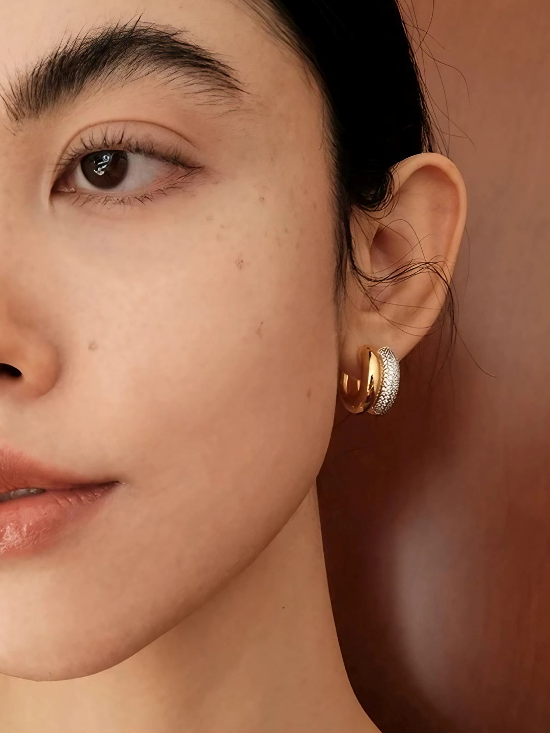 Celestial Diamond Hoop Earrings-Earrings-SoulAdorne