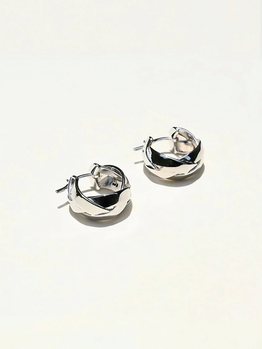 French Braided Hoop Earrings-Earrings-SoulAdorne