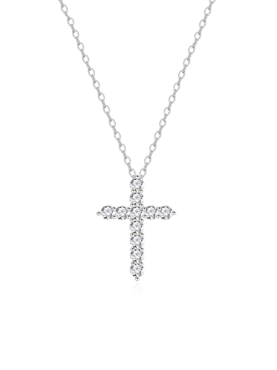 Crystal Cross Pendant Necklace-Necklaces-SoulAdorne