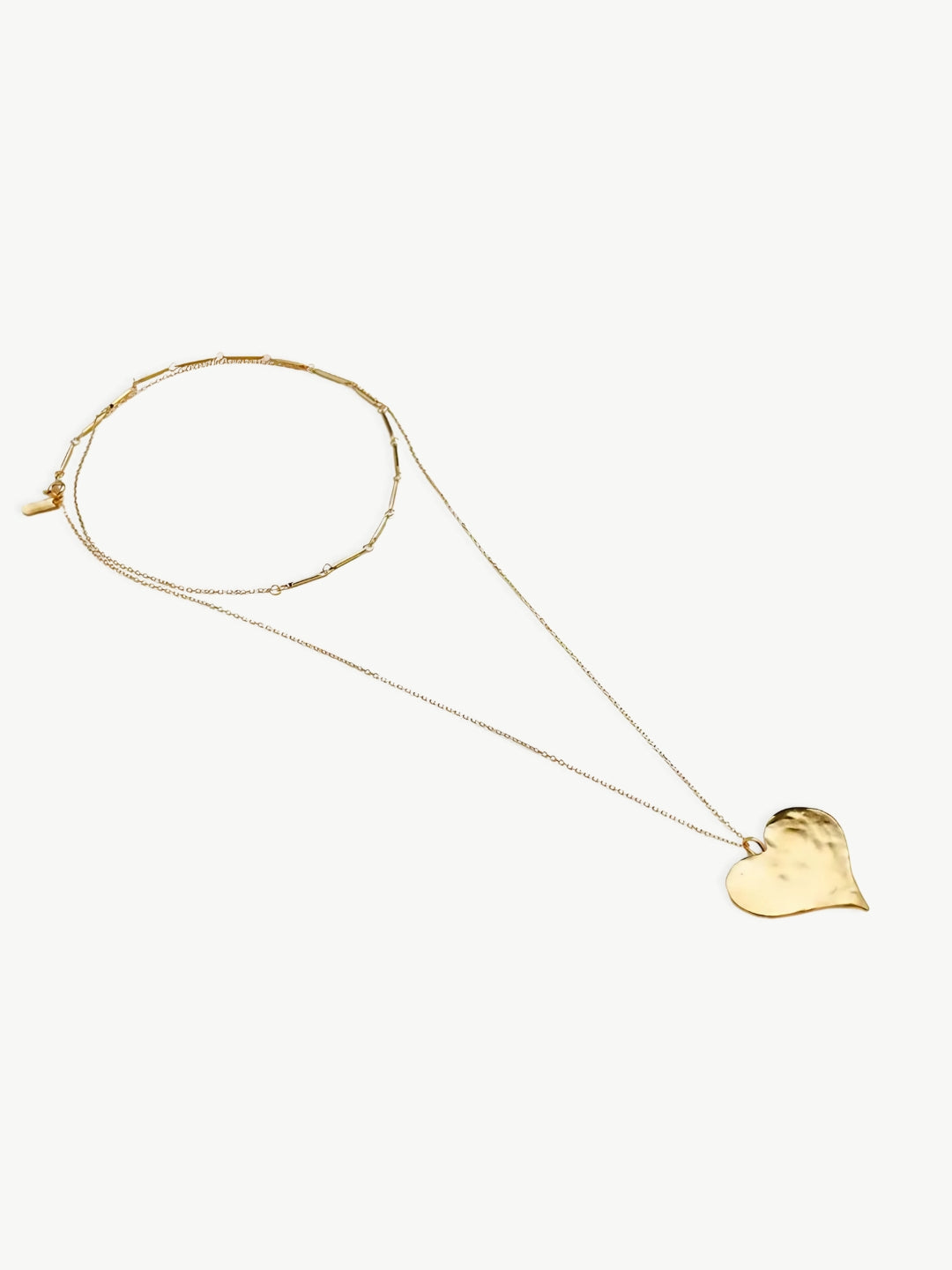 Bold Textured Heart Necklace gold-plated and 925 sterling silver pendant necklace alternate product view 4