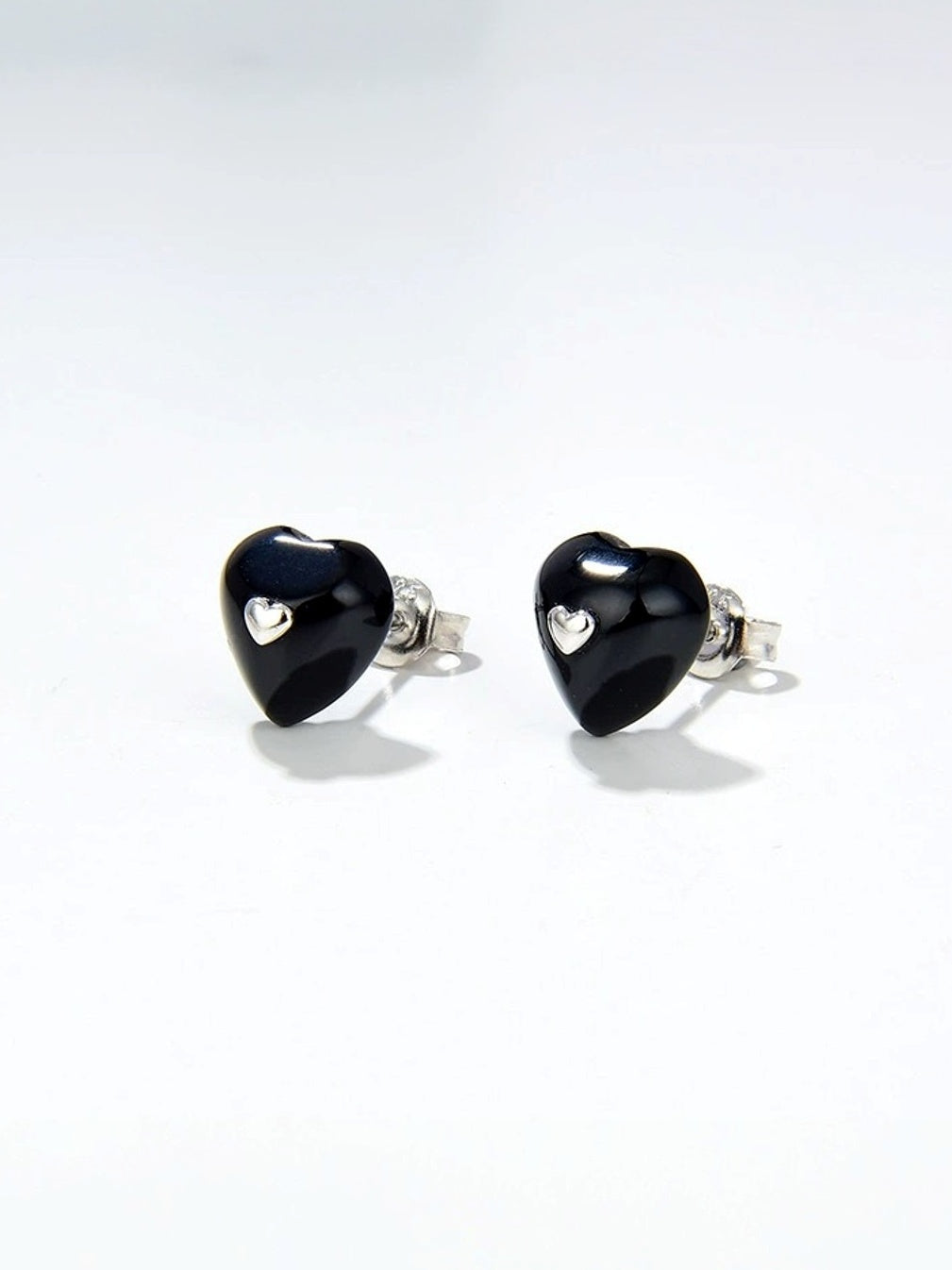 Heart Stud Earrings-Earrings-SoulAdorne