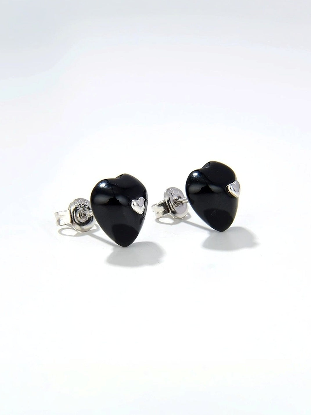 Heart Stud Earrings-Earrings-SoulAdorne