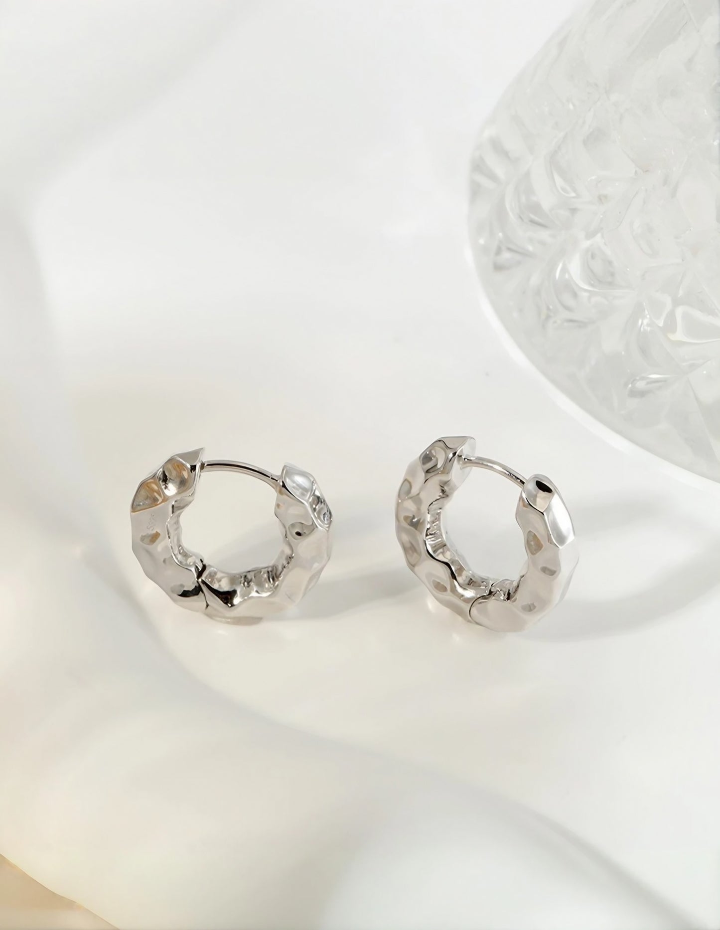 Terra Hoop Earrings gold vermeil and 925 sterling silver hoop earrings alternate product view 6