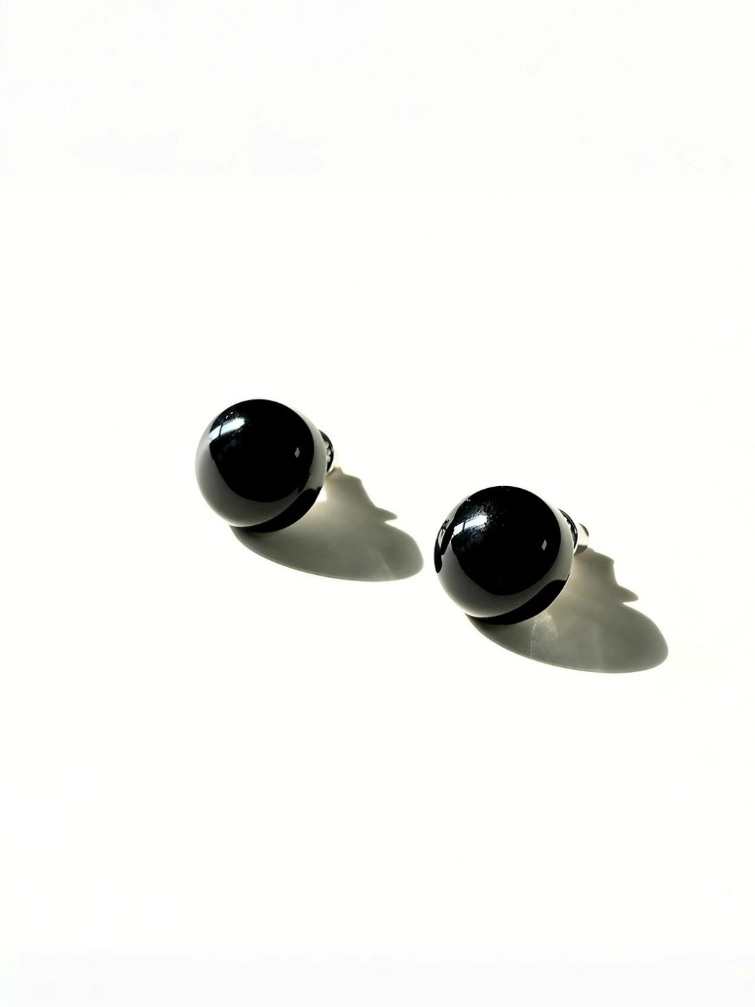Agate Sphere Stud Earrings-Earrings-SoulAdorne