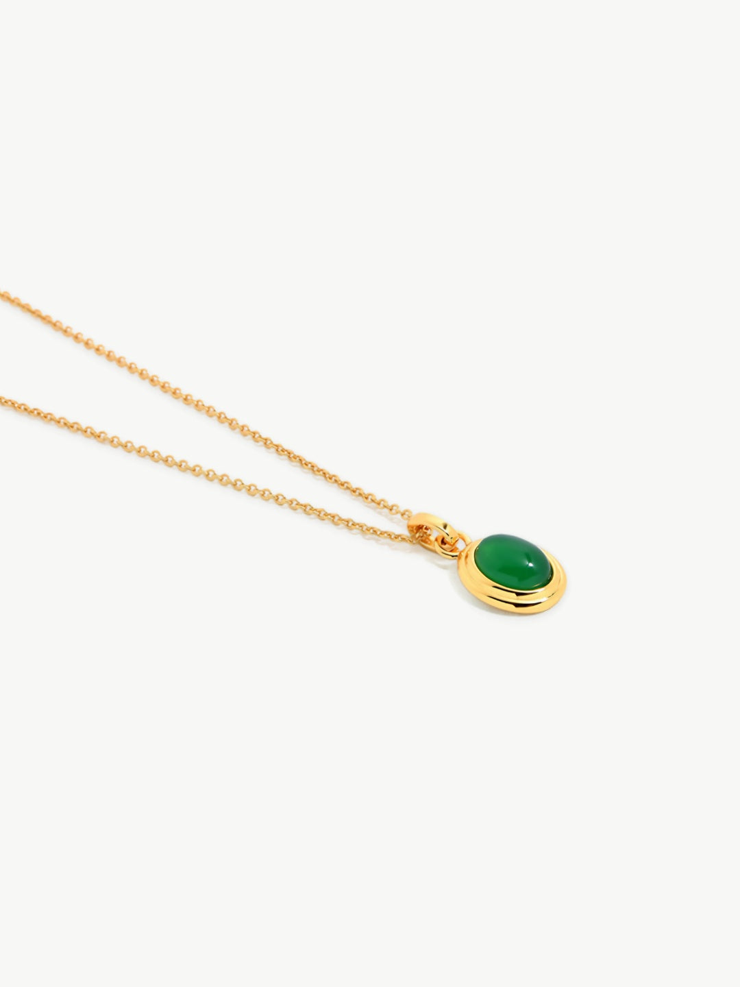 Oval Gemstone Pendant Necklace-Necklaces-SoulAdorne