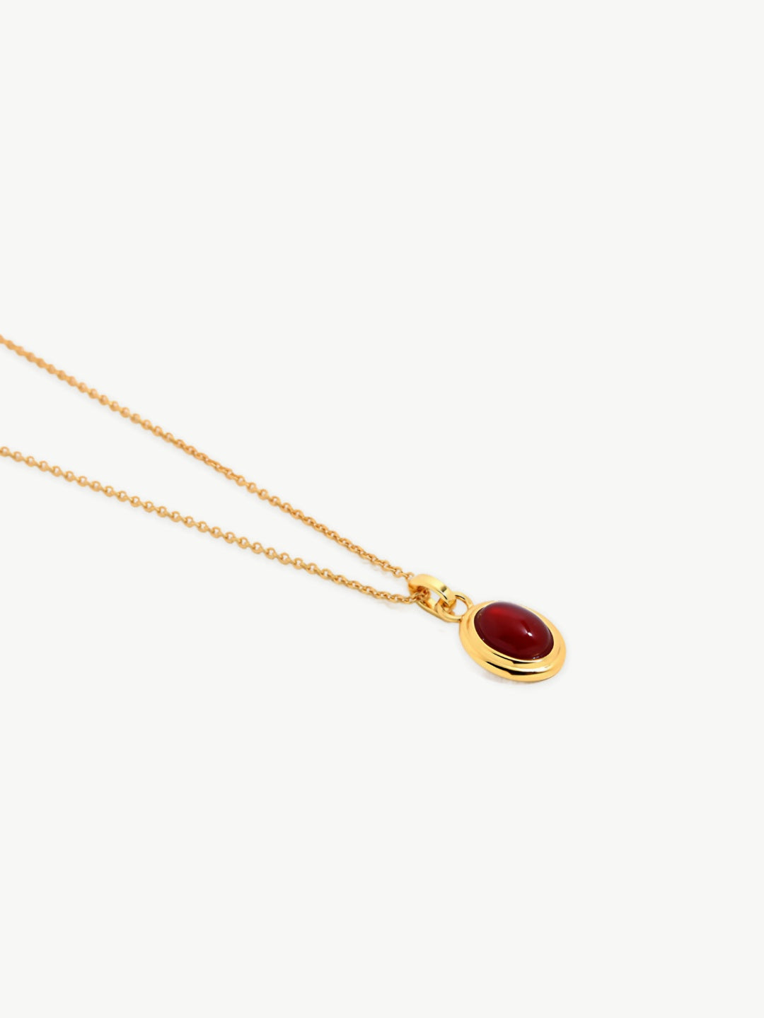 Oval Gemstone Pendant Necklace-Necklaces-SoulAdorne