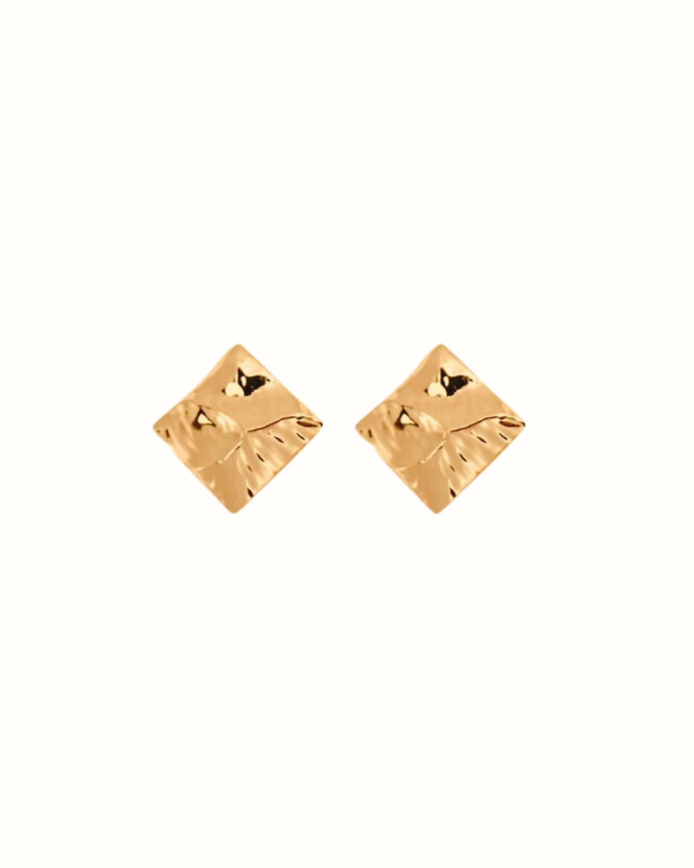Hammered Square Studs
