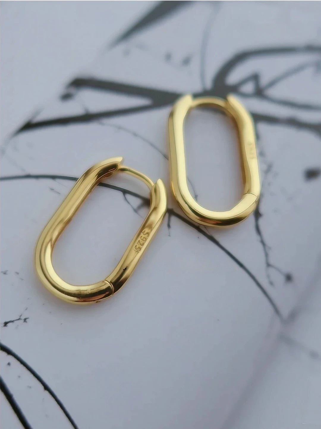 Sleek Carabiner Hoops-Earrings-SoulAdorne