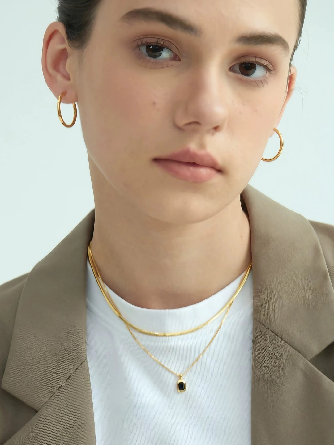 Golden Orbit Hoop Earring-Earrings-SoulAdorne