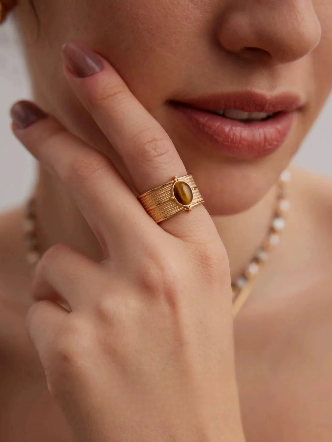 Midnight Gleam Tigerite Ring-Rings-SoulAdorne