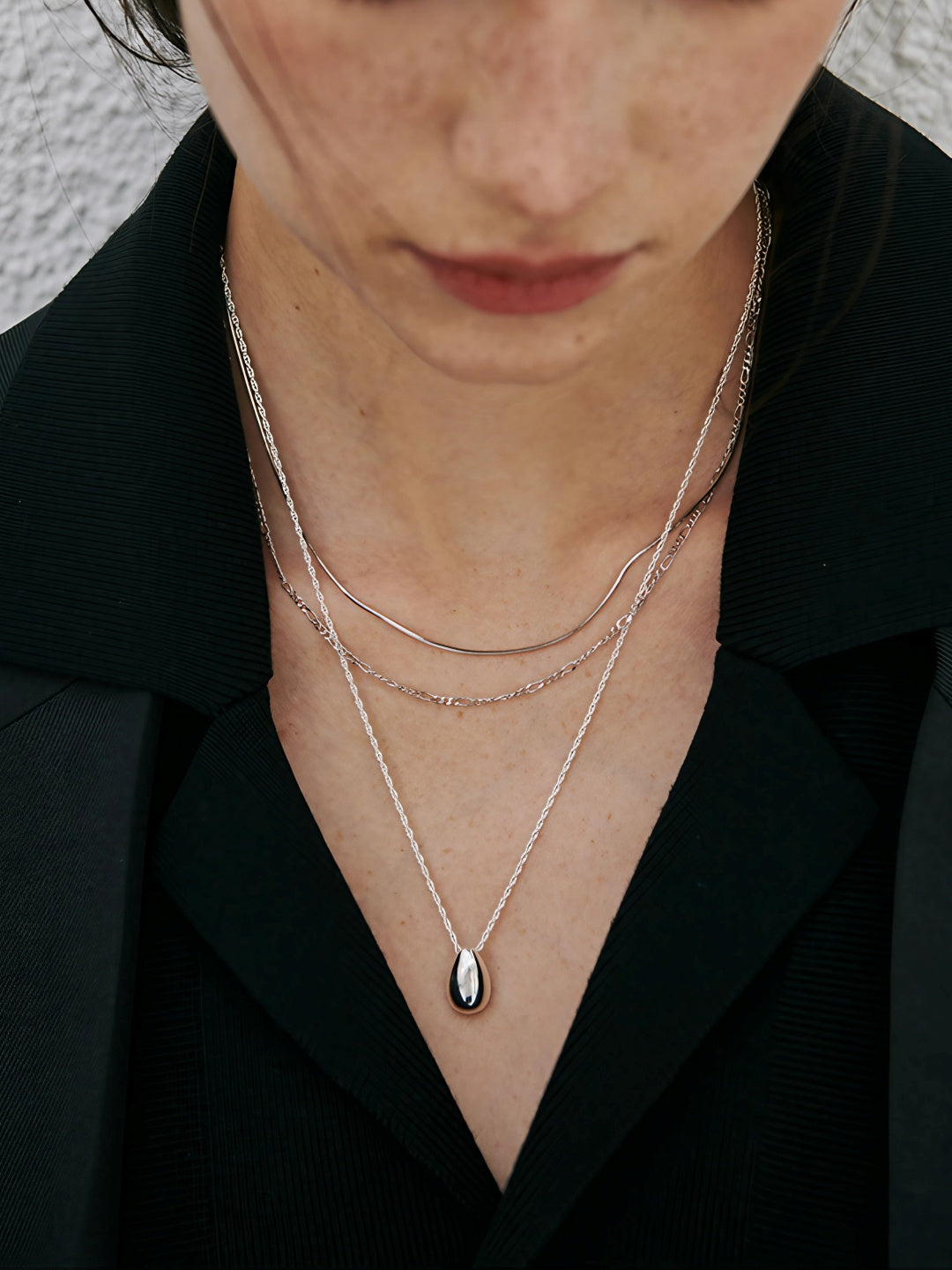 Polished Oval Pendant Necklace-Necklaces-SoulAdorne