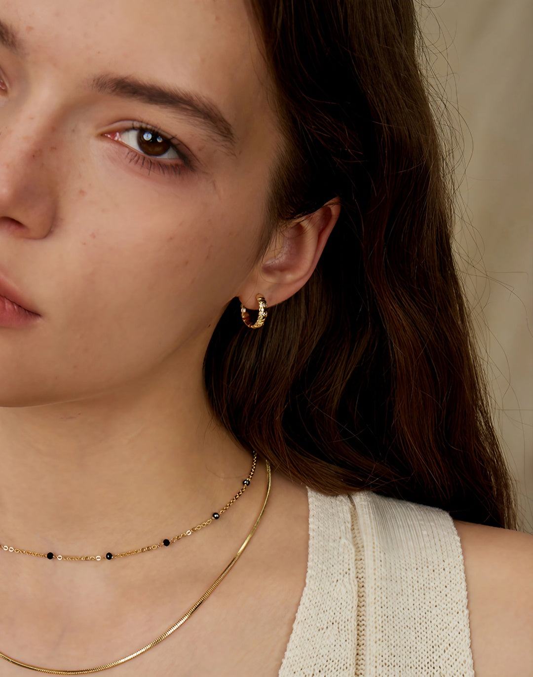 Serpentine Coil Hoop Earrings-Earrings-SoulAdorne