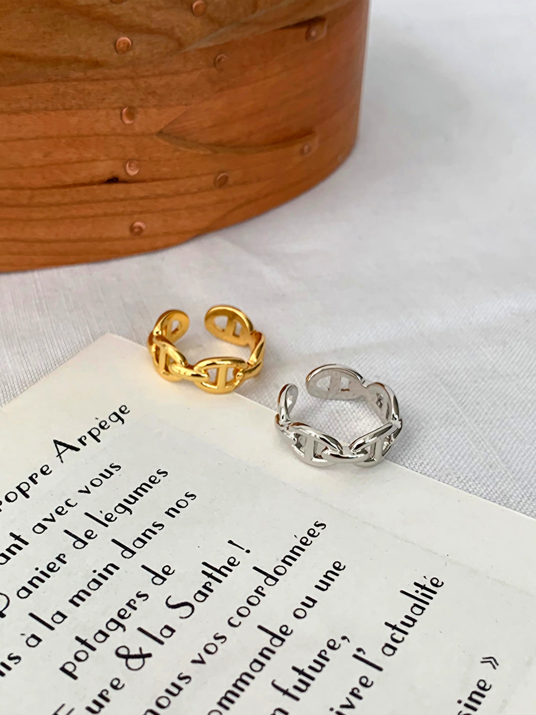 Retro Chain Open Ring-Rings-SoulAdorne