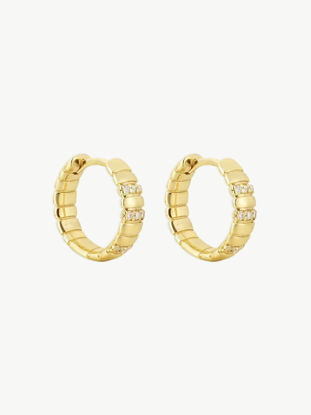 Serpentine Coil Hoop Earrings-Earrings-SoulAdorne