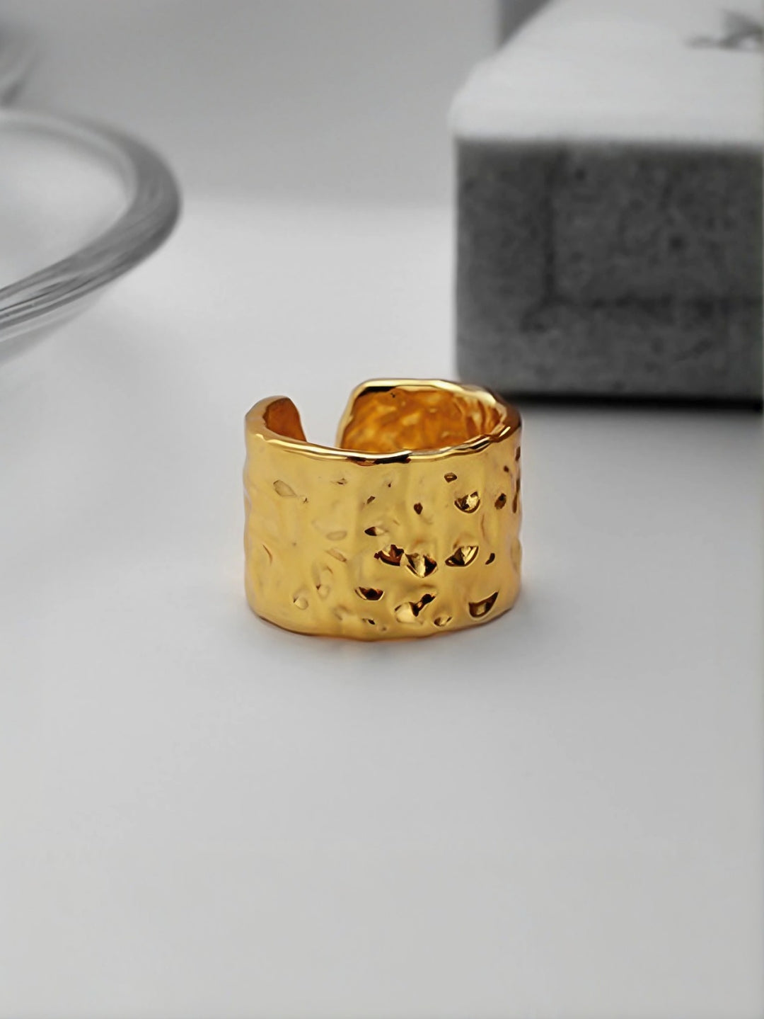 Textured Dome Open Ring-Rings-SoulAdorne