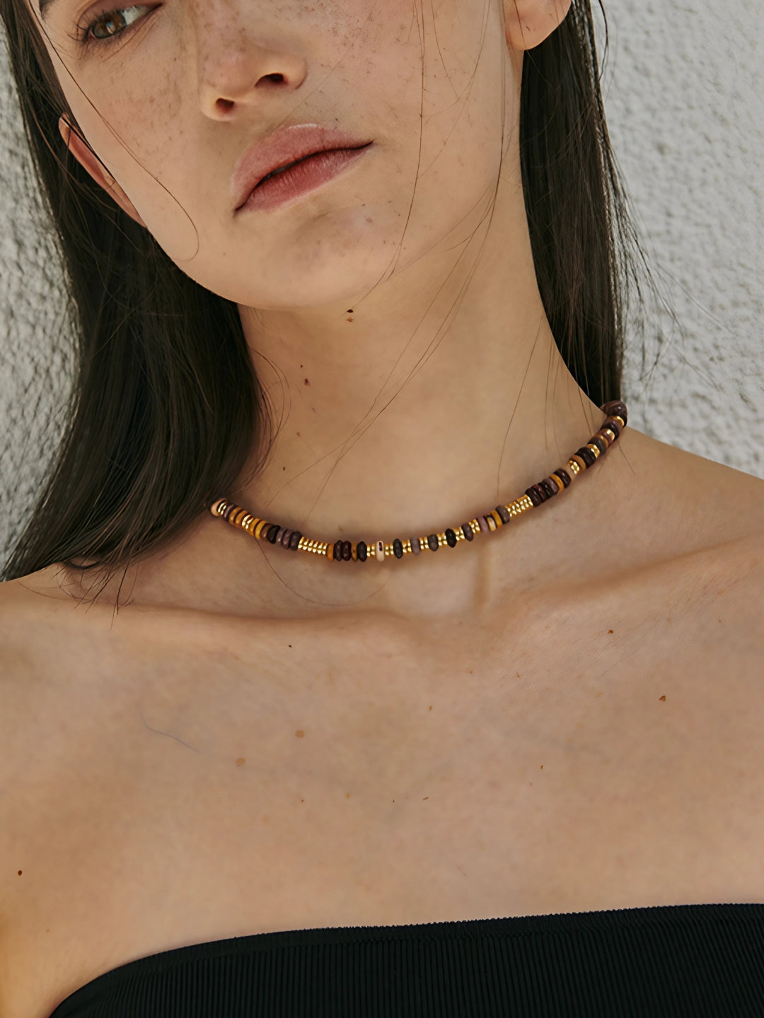 Layered Natural Stone Necklace-Necklaces-SoulAdorne