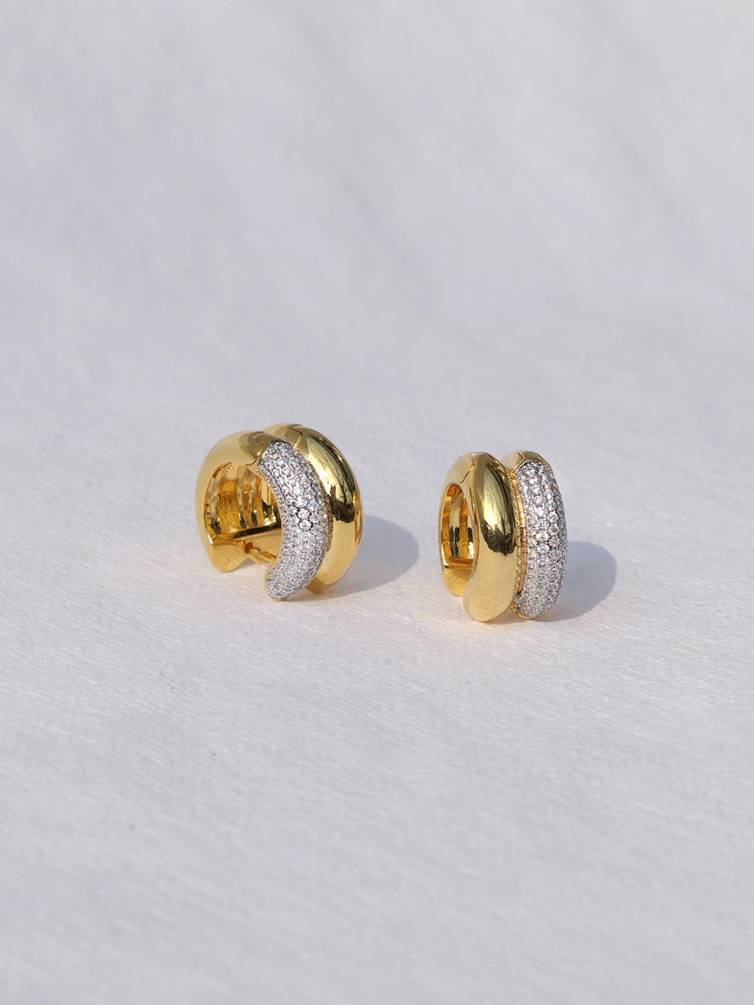 Celestial Diamond Hoop Earrings-Earrings-SoulAdorne