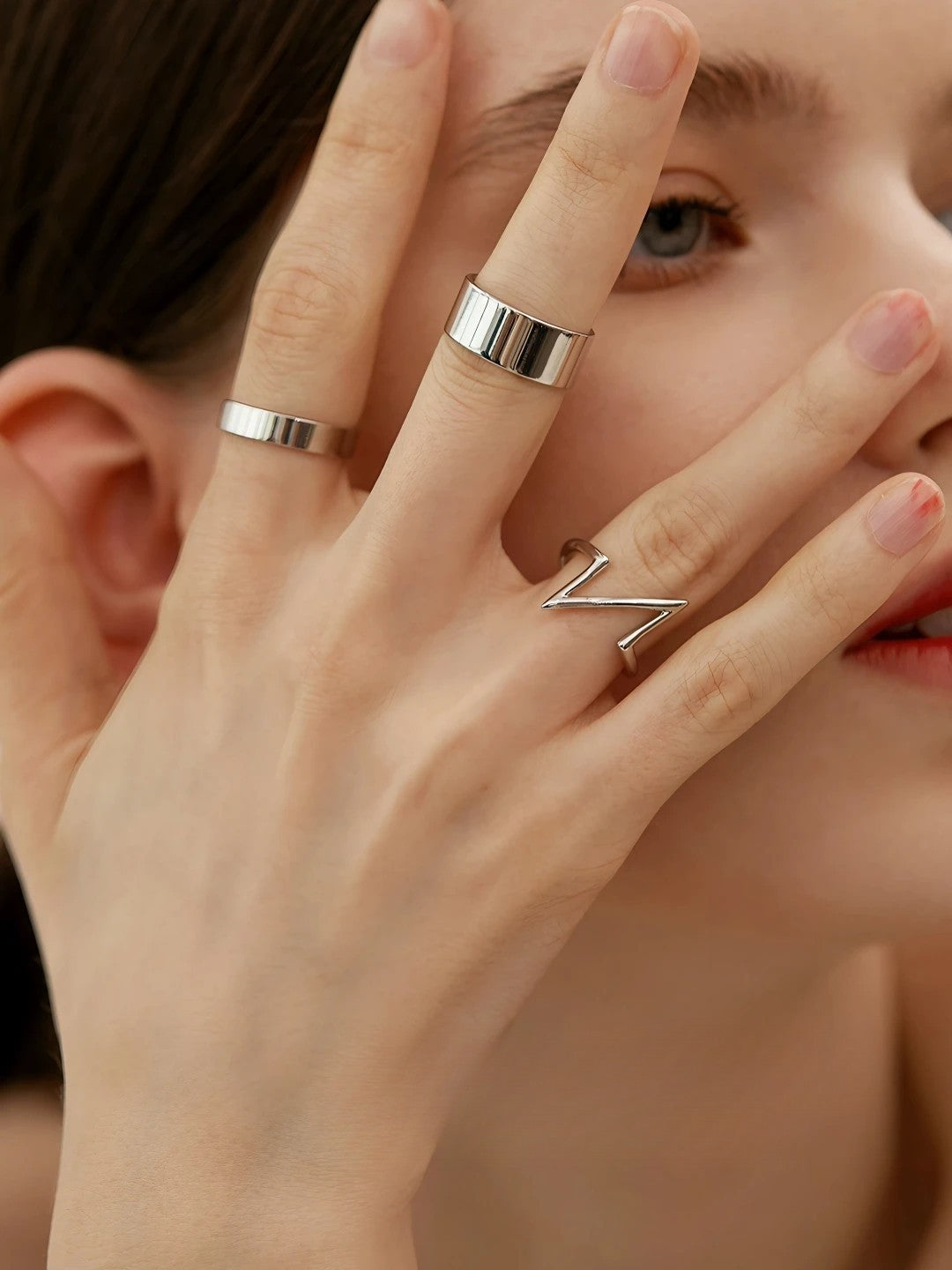 Minimalist Polished Band Ring 925 sterling silver ring alternate product view 4
