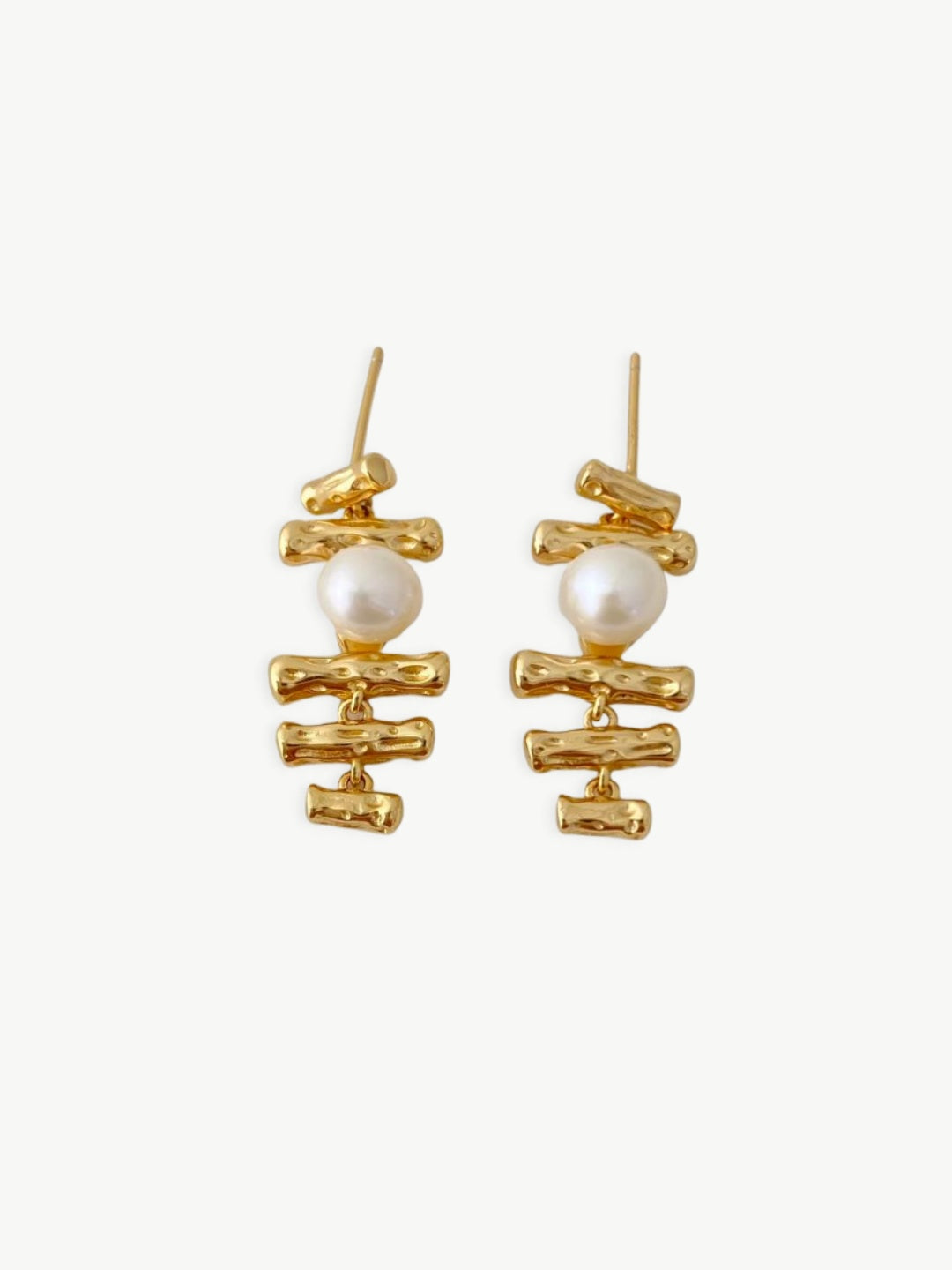 Pearl Bar Drop Earrings-Earrings-SoulAdorne
