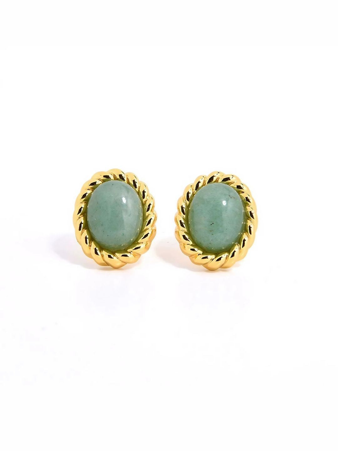 Mystic Aura Oval Earrings gold vermeil and 925 sterling silver stud earrings alternate product view 6