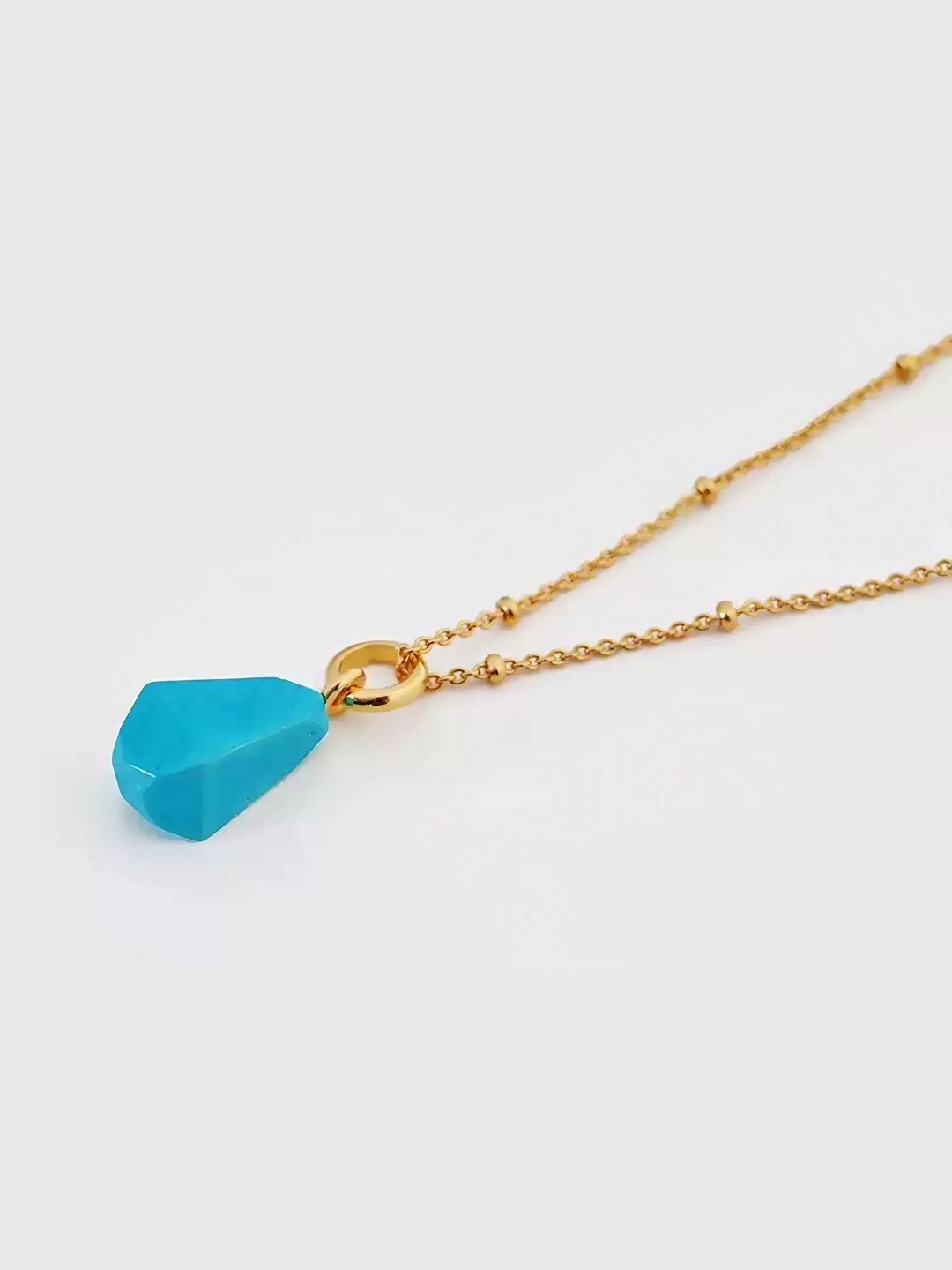 Faceted Crystal Drop Necklace gold-plated pendant necklace alternate product view 4