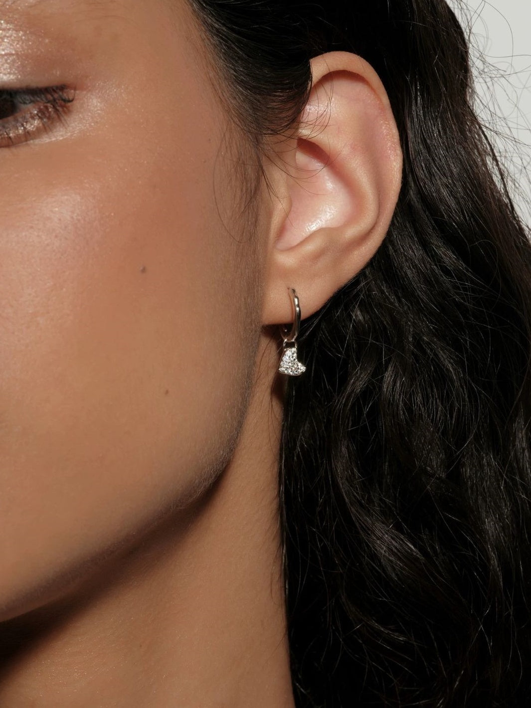 Hoop Heart Earrings-Earrings-SoulAdorne