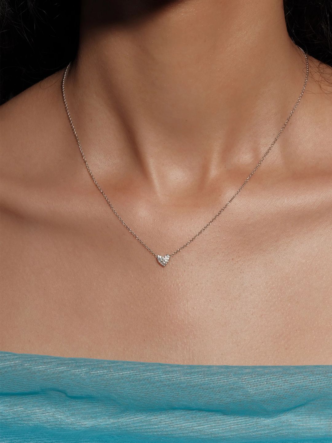 Crystal Heart Chain Necklace-Necklaces-SoulAdorne