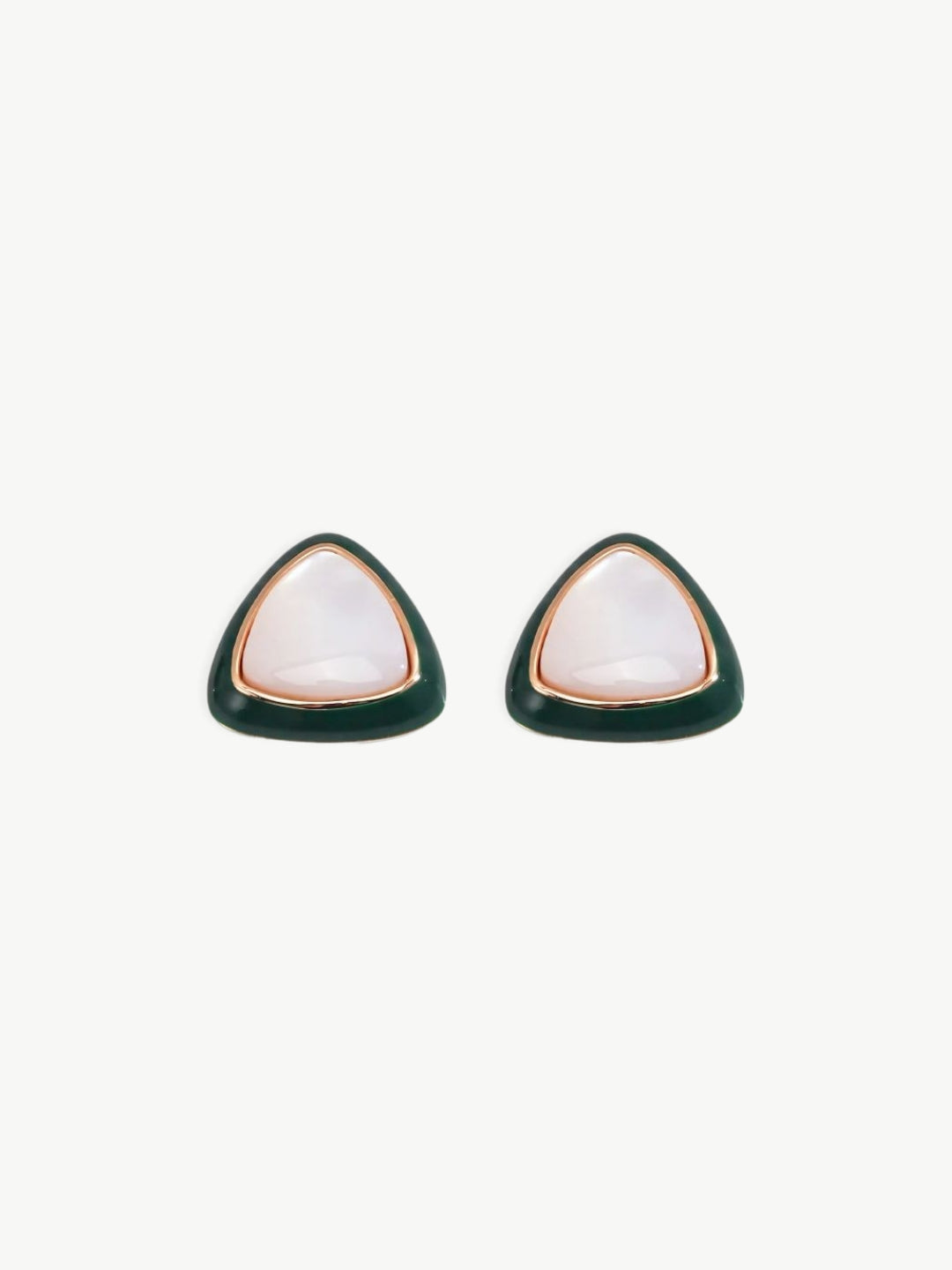 Triangle Mother Pearl Studs-Earrings-SoulAdorne