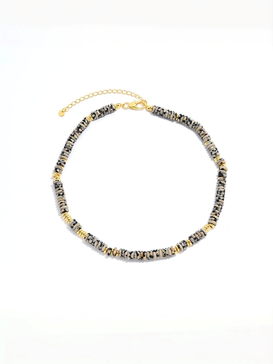 Natural Gemstone Disc Necklace-Necklaces-SoulAdorne