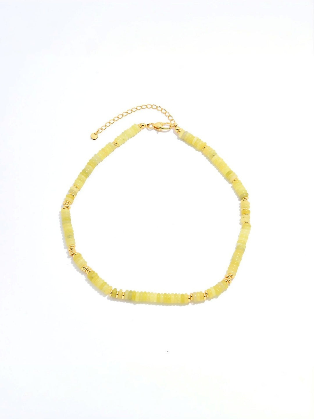 Natural Gemstone Disc Necklace-Necklaces-SoulAdorne