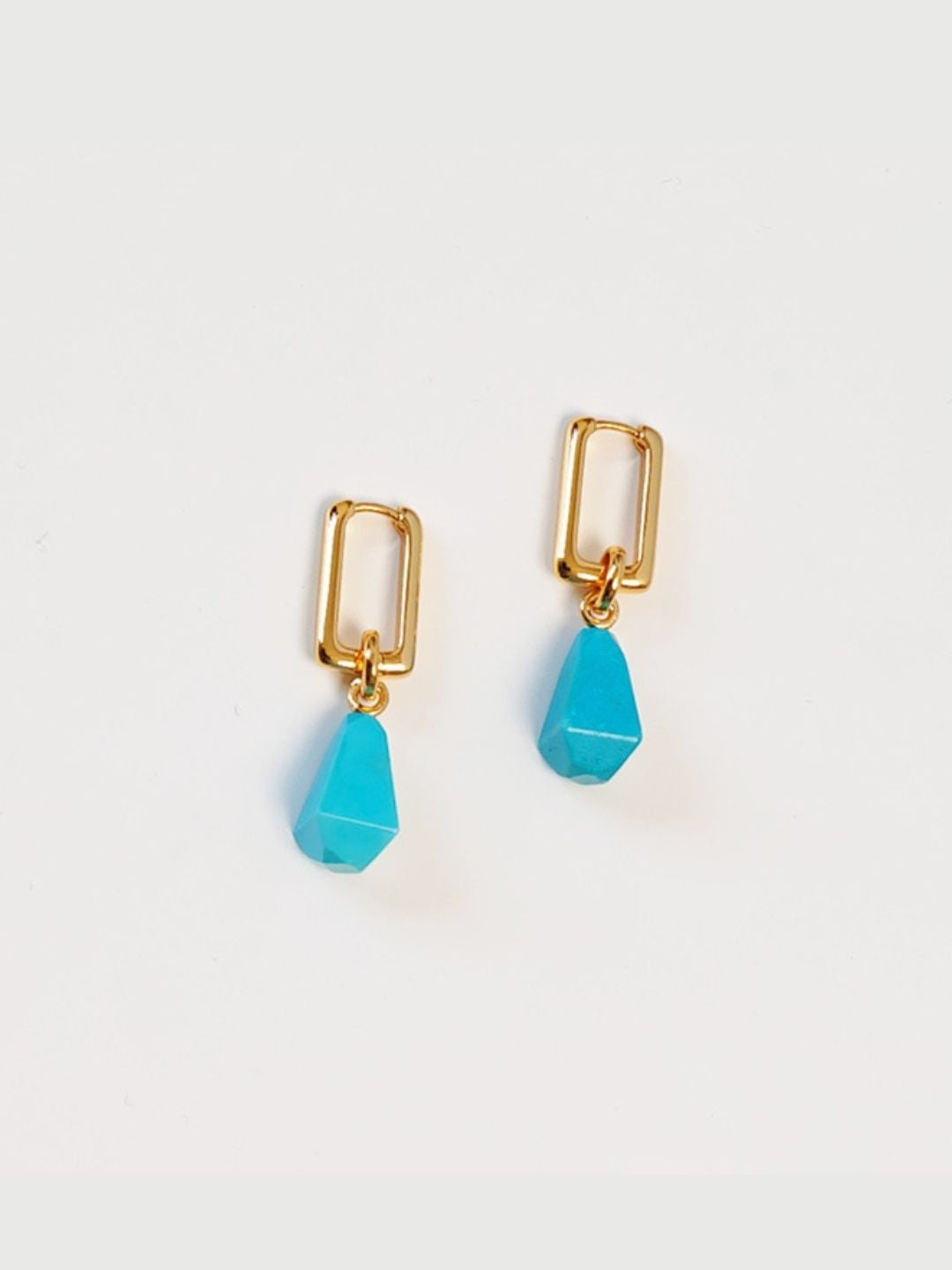 French Minimalist Gold Drop Earrings-Earrings-SoulAdorne