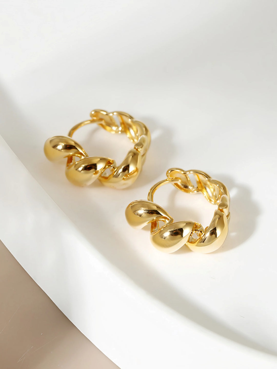 Chain Hoop Earrings-Earrings-SoulAdorne