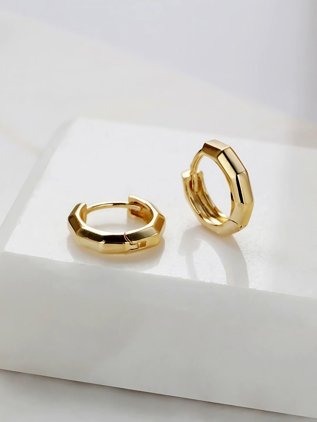 Geo Huggies Earrings-Earrings-SoulAdorne