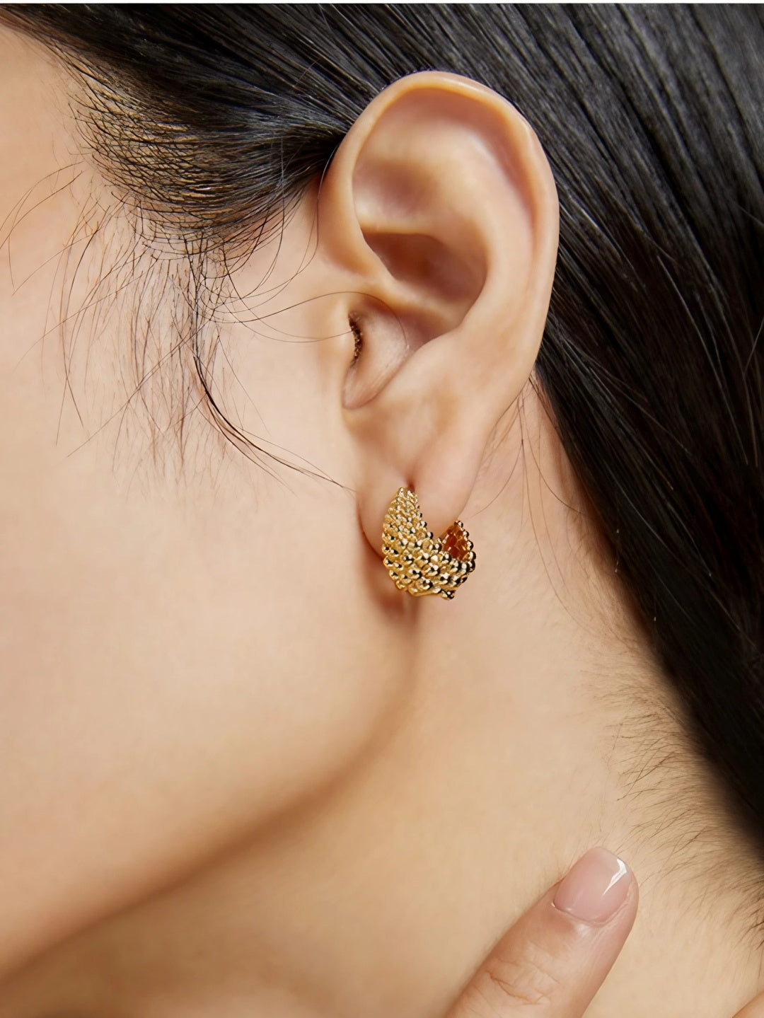 MeshGlimmer Hoop Earrings-Earrings-SoulAdorne