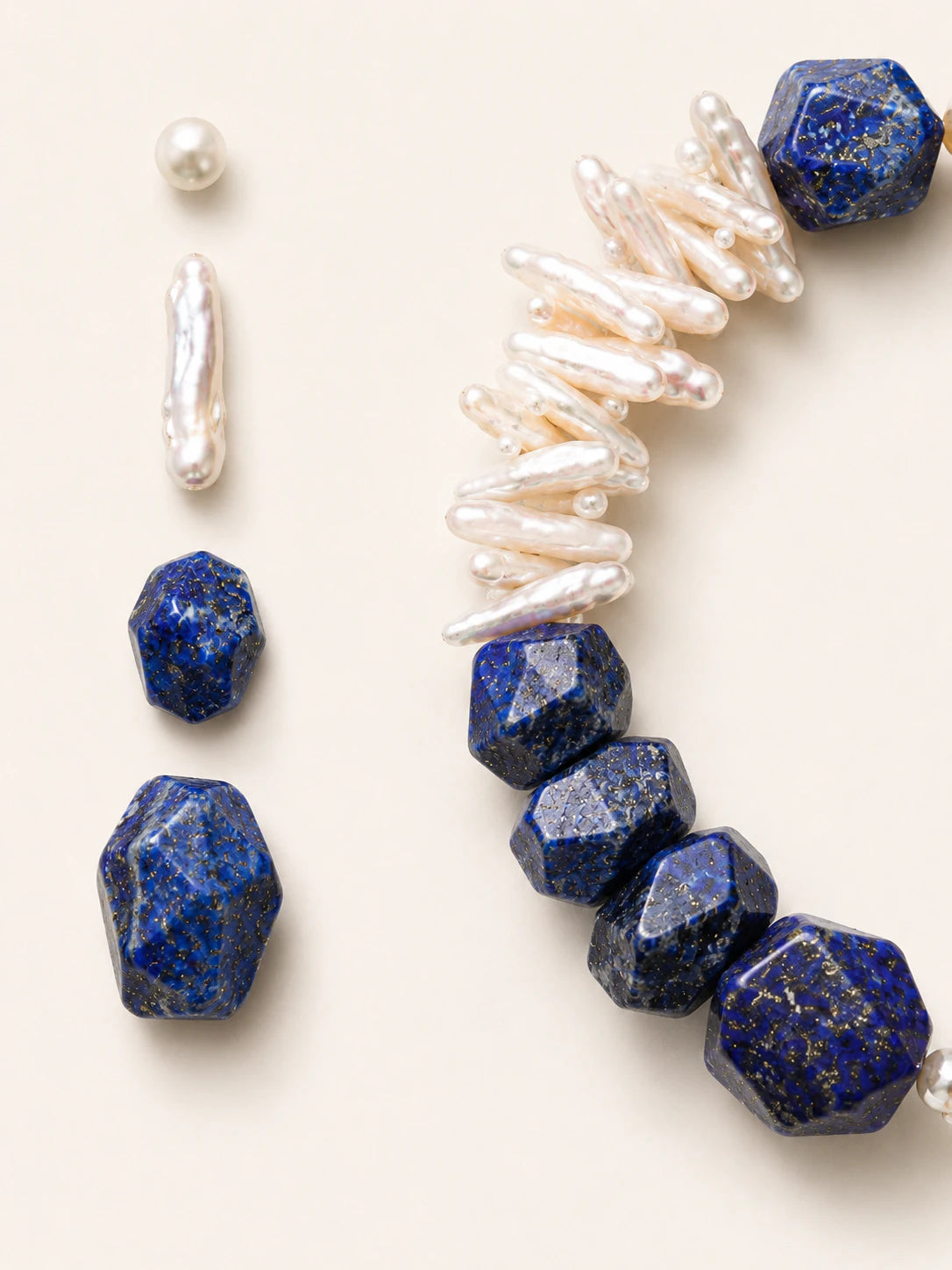 Alternate view of Lapis Lazuli Mixed-Bead Bracelet
