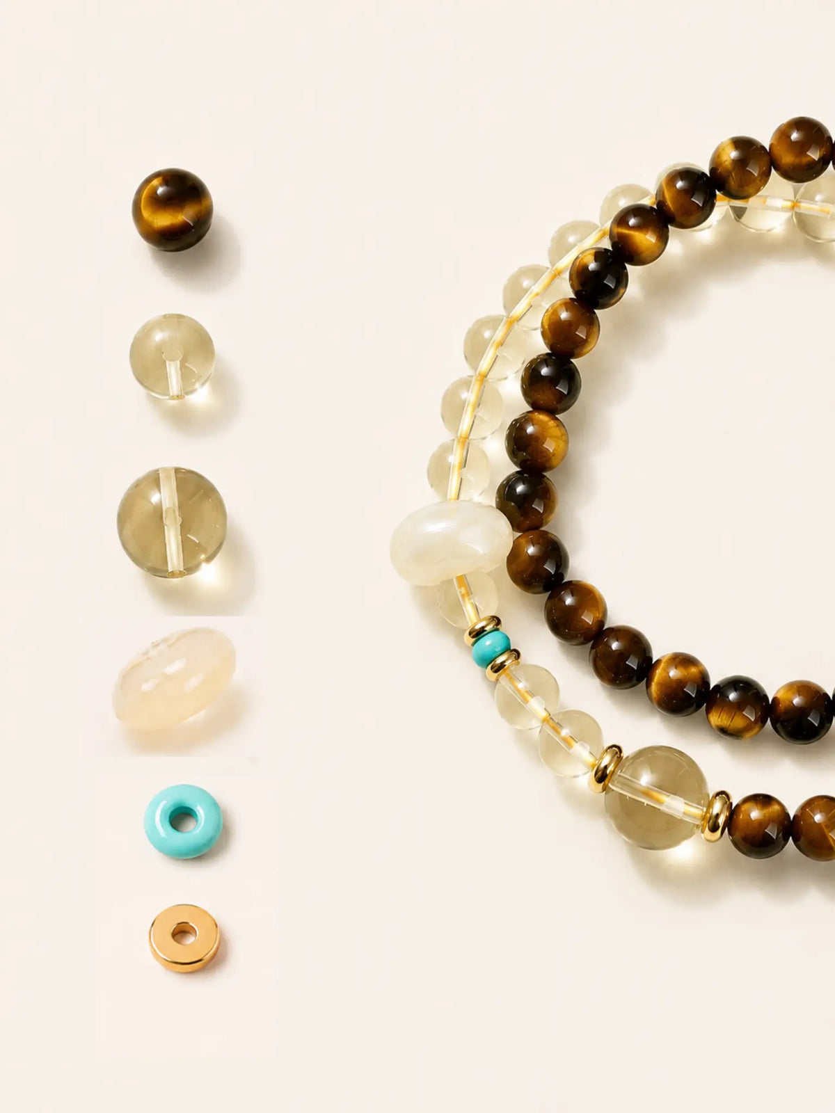 Tiger's Eye & Citrine Momentum Bracelet – Double Wrap
