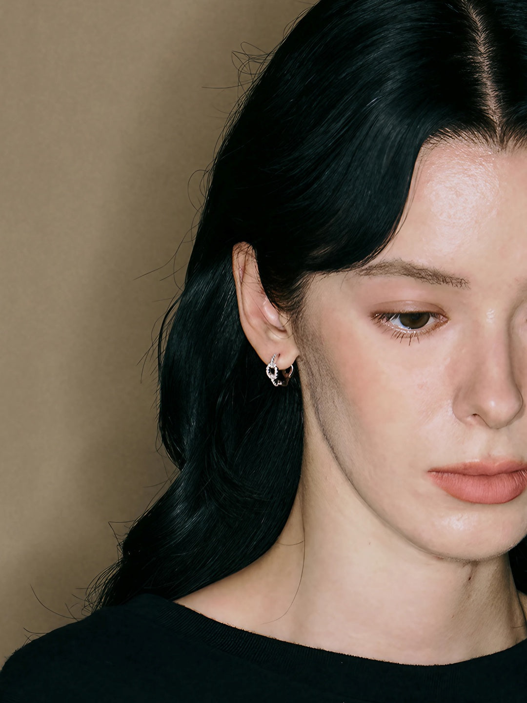 Layered Gemstone Hoop Earrings-Earrings-SoulAdorne